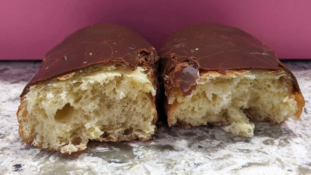 Maple and chocolate long john bars